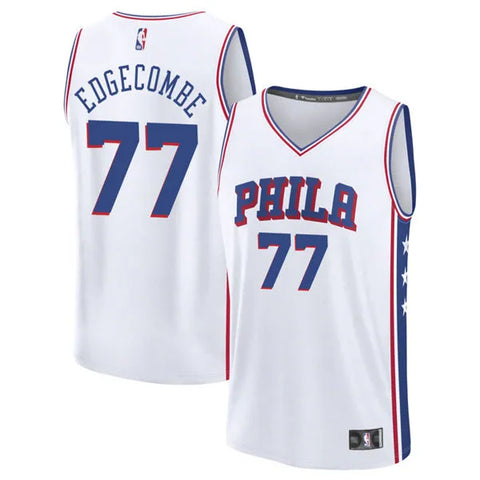 V.J. EDGECOMBE PHILADELPHIA 76ERS WHITE SWINGMAN JERSEY