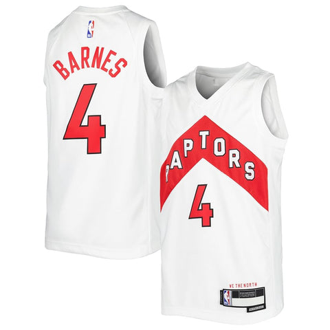 SCOTTIE BARNES TORONTO RAPTORS WHITE SWINGMAN JERSEY