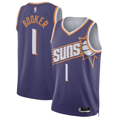 DEVIN BOOKER PHOENIX SUNS PURPLE SWINGMAN JERSEY