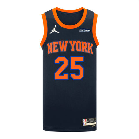 MIKAL BRIDGES NEW YORK KNICKS NAVY SWINGMAN JERSEY