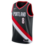 DENI AVDIJA PORTLAND TRAILBLAZERS BLACK SWINGMAN JERSEY