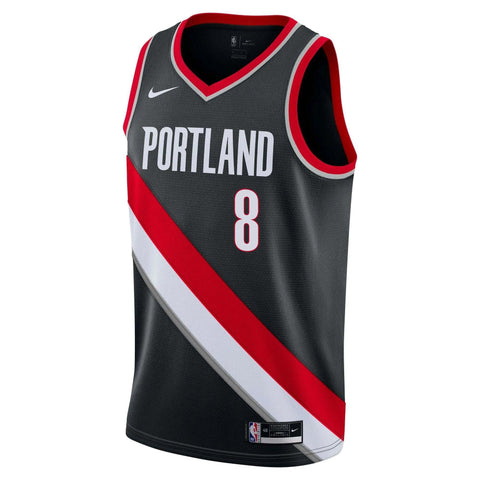 DENI AVDIJA PORTLAND TRAILBLAZERS BLACK SWINGMAN JERSEY