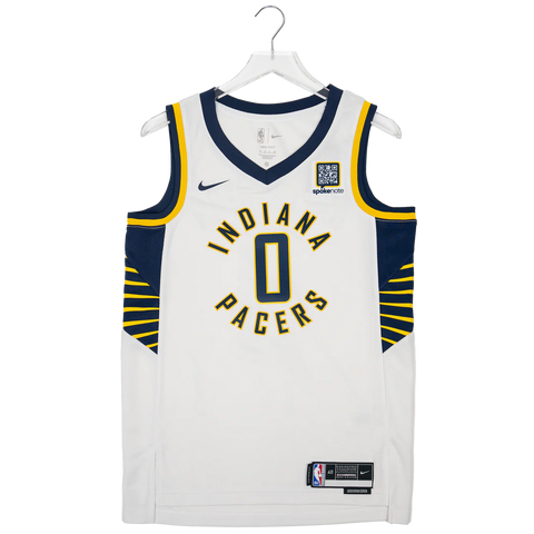 TYRESE HALIBURTON INDIANA PACERS WHITE SWINGMAN JERSEY