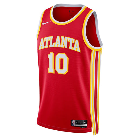 ZACCHARIE RISACHER RED ATLANTA HAWKS SWINGMAN JERSEY