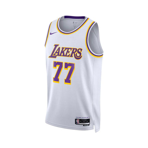 LUKA DONCIC LOS ANGELES LAKERS WHITE SWINGMAN JERSEY