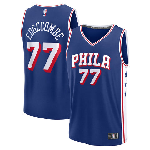 V.J. EDGECOMBE PHILADELPHIA 76ERS BLUE SWINGMAN JERSEY