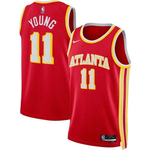 TRAE YOUNG RED ATLANTA HAWKS SWINGMAN JERSEY