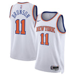 JALEN BRUNSON NEW YORK KNICKS WHITE SWINGMAN JERSEY