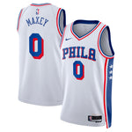 TYRESE MAXEY PHILADELPHIA 76ERS WHITE SWINGMAN JERSEY