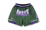 MILWAUKEE BUCKS THROWBACK BASKETBALL SHORTS