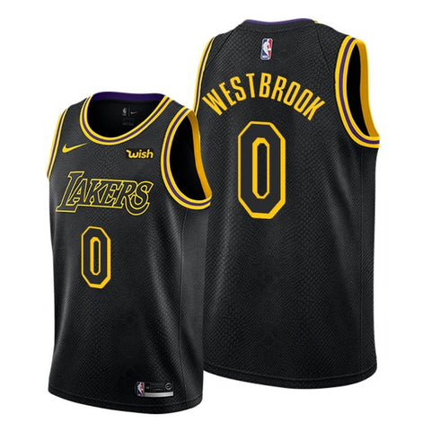 RUSSELL WESTBROOK LOS ANGELES LAKERS CITY EDITON JERSEY