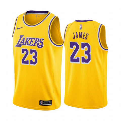 LEBRON JAMES LOS ANGELES LAKERS GOLD SWINGMAN JERSEY